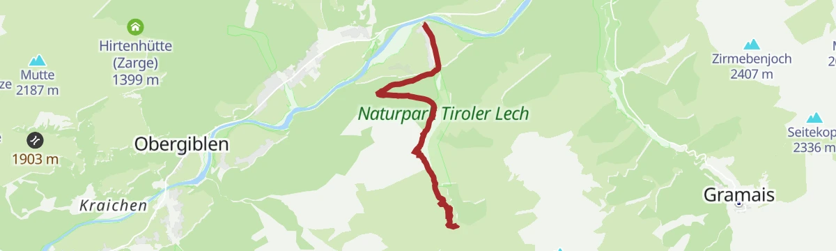 Route map: Zur Grießbachalm
